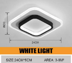 Picture of Modern Chic LED Ceiling Light - 18W Dimmable Tricolor Lighting, Ultra-Thin Square Flush Mount Fixture for Bedroom, Living Room, Kitchen & Office