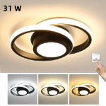Picture of Modern Chic LED Ceiling Light - 18W Dimmable Tricolor Lighting, Ultra-Thin Square Flush Mount Fixture for Bedroom, Living Room, Kitchen & Office