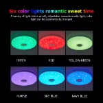 Picture of 48W Smart RGB LED Ceiling Light with Bluetooth Speaker, Remote & APP, Illuminate with Music
