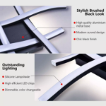 Picture of LED Ceiling Light 36W, Stylish Curved Design with 4 LED Boards, Cool White 6500K – Modern Ceiling Lamp for Living Room, Bedroom, Kitchen