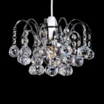 Picture of K9 Crystal Faceted Oriel Light Shade, Lamp Shade, Chandeliers Ceiling Light, Chrome Finish Pendant Light Shade for Living Room Bedroom Kitchen