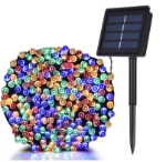 Picture of Solar String Lights | 200 LED Waterproof Fairy Lights | 72FT Multicolor Outdoor & Indoor Decoration | Solar Powered for Patio, Garden, Christmas & Parties