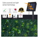 Picture of Solar String Lights | 200 LED Waterproof Fairy Lights | 72FT Multicolor Outdoor & Indoor Decoration | Solar Powered for Patio, Garden, Christmas & Parties