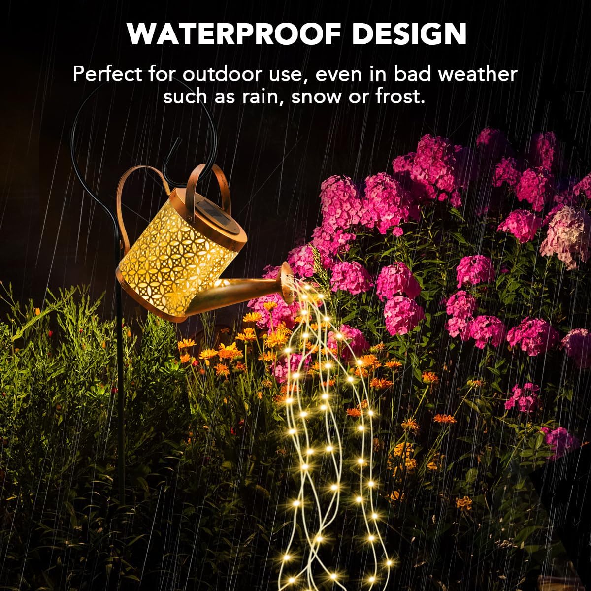 Solar Watering Can Lights – LED String Lights, Waterproof Outdoor ...