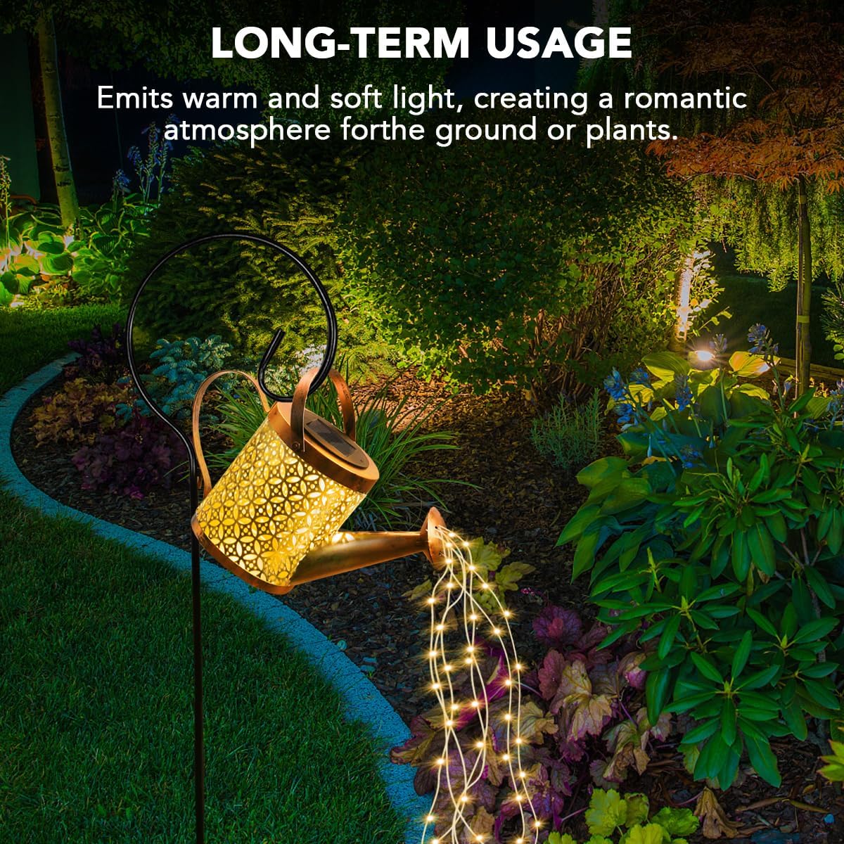 Solar Watering Can Lights – LED String Lights, Waterproof Outdoor ...