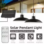 Picture of 2-Head Solar-Powered LED Pendant Lights – Dual Hanging Lamps for Garden, Shed, Yard & Indoor Spaces