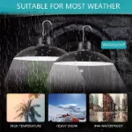 Picture of 2-Head Solar-Powered LED Pendant Lights – Dual Hanging Lamps for Garden, Shed, Yard & Indoor Spaces