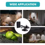 Picture of 2-Head Solar-Powered LED Pendant Lights – Dual Hanging Lamps for Garden, Shed, Yard & Indoor Spaces