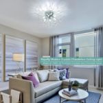 Picture of Modern Crystal Ceiling Lights for Living Room, Chrome Fireworks K9 Crystals Chandeliers Fittings, Chandelier Ceiling Pendant Lights for Bedroom, Dining Room, Hallway