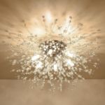 Picture of Modern Crystal Ceiling Lights for Living Room, Chrome Fireworks K9 Crystals Chandeliers Fittings, Chandelier Ceiling Pendant Lights for Bedroom, Dining Room, Hallway