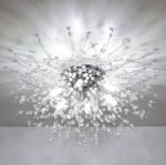 Picture of Modern Crystal Ceiling Lights for Living Room, Chrome Fireworks K9 Crystals Chandeliers Fittings, Chandelier Ceiling Pendant Lights for Bedroom, Dining Room, Hallway