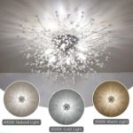 Picture of Modern Crystal Ceiling Lights for Living Room, Chrome Fireworks K9 Crystals Chandeliers Fittings, Chandelier Ceiling Pendant Lights for Bedroom, Dining Room, Hallway
