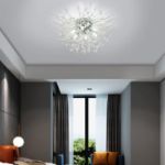 Picture of Modern Crystal Ceiling Lights for Living Room, Chrome Fireworks K9 Crystals Chandeliers Fittings, Chandelier Ceiling Pendant Lights for Bedroom, Dining Room, Hallway