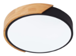 Picture of 24W LED Ceiling Light, Cool White 6000K, 1600LM, Modern Round Oak Frame Flush Mount Lamp for Lounge, Hallway, Home Office, Porch