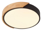 Picture of 24W LED Ceiling Light, Cool White 6000K, 1600LM, Modern Round Oak Frame Flush Mount Lamp for Lounge, Hallway, Home Office, Porch