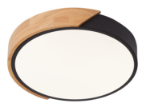Picture of 24W LED Ceiling Light, Cool White 6000K, 1600LM, Modern Round Oak Frame Flush Mount Lamp for Lounge, Hallway, Home Office, Porch