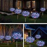 Picture of Solar Firework Lights 150 LED Outdoor, Waterproof Garden Decoration, DIY Multicolored Solar-Powered Lights for Christmas, Weddings, and Parties (Pack of 2/4/8)