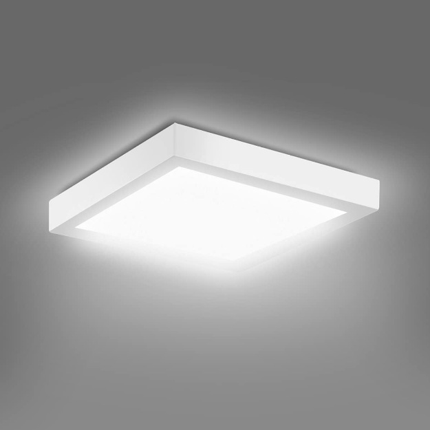 Picture of 12W LED Ceiling Light - Square Flush Mount Lamp, 6500K Daylight White, Eye Protection, 1020 Lumens, Perfect for Home, Office, Kitchen & Bathroom