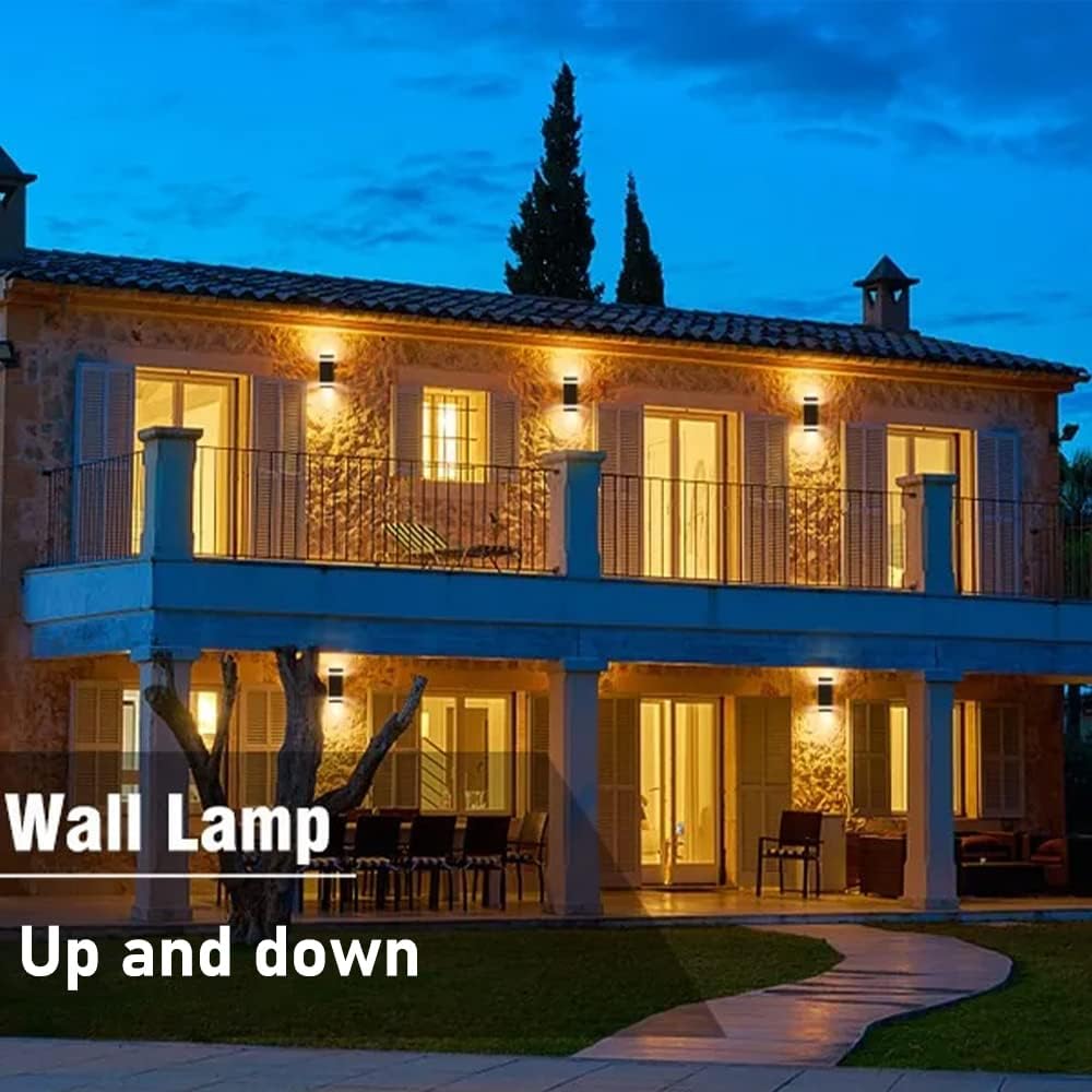 LED Square Up and Down Outdoor Wall Light – IP44 Waterproof, Modern ...