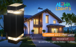 Picture of LED  Square Up and Down Wall Light – Modern Outdoor Waterproof IP44 Wall Lamp – Energy-Efficient LED Wall Sconce for Patio, Porch, Garden & Pathway – Black Aluminium Wall Mount Light Fixture