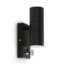 Picture of Outdoor Wall Lamp – Black Stainless Steel Up & Down Light with PIR Motion Sensor – Waterproof IP44 Security Wall Sconce for Garden, Patio & Porch