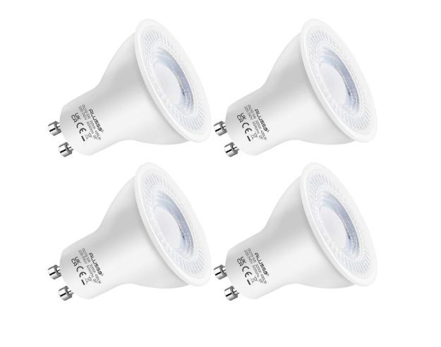 Picture of GU10 LED Bulbs 7W, Warm White 3000K, 630 Lumens, Non-Dimmable – Energy Saving Spotlight Bulbs for Kitchen, Living Room, Dining – Pack of 4