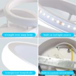 Picture of Modern 22W LED Ceiling Light, 2500LM Cool White (6000K), Double-Ring Design – Easy Install – Ideal for Bedroom, Living Room, Kitchen, Hallway