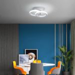 Picture of Modern 22W LED Ceiling Light, 2500LM Cool White (6000K), Double-Ring Design – Easy Install – Ideal for Bedroom, Living Room, Kitchen, Hallway