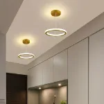Picture of 22W Ring LED Ceiling Light - Adjustable Hanging Lamp (50cm), Warm White 3000K, Energy Saving Chandelier for Bedroom, Kitchen, Hallway - Easy Install Aluminum Fixture