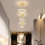 Picture of 22W Ring LED Ceiling Light - Adjustable Hanging Lamp (50cm), Warm White 3000K, Energy Saving Chandelier for Bedroom, Kitchen, Hallway - Easy Install Aluminum Fixture