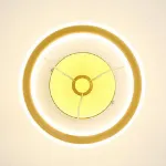 Picture of 22W Ring LED Ceiling Light - Adjustable Hanging Lamp (50cm), Warm White 3000K, Energy Saving Chandelier for Bedroom, Kitchen, Hallway - Easy Install Aluminum Fixture