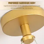 Picture of 22W Ring LED Ceiling Light - Adjustable Hanging Lamp (50cm), Warm White 3000K, Energy Saving Chandelier for Bedroom, Kitchen, Hallway - Easy Install Aluminum Fixture