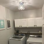 Picture of Modern Semi Flush Mount Ceiling Light – Mini Crystal Chandelier, Small Sparkling Ceiling Lamp for Hallway, Bathroom, Entryway, Closet – Silver Chrome Finish, E26 Base (Bulb Not Included)