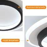Picture of  9 Inch LED Ceiling Light Flush Mount - 24W Ultra-Thin Modern Round Light Fixture - Cool White 1920LM, Easy Install for Bedroom, Kitchen, Hallway, Bathroom (Matte Black)