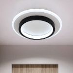 Picture of  9 Inch LED Ceiling Light Flush Mount - 24W Ultra-Thin Modern Round Light Fixture - Cool White 1920LM, Easy Install for Bedroom, Kitchen, Hallway, Bathroom (Matte Black)