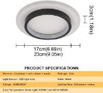 Picture of  9 Inch LED Ceiling Light Flush Mount - 24W Ultra-Thin Modern Round Light Fixture - Cool White 1920LM, Easy Install for Bedroom, Kitchen, Hallway, Bathroom (Matte Black)