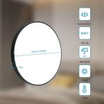 Picture of Modern 38W LED Round Bathroom Ceiling Light – Waterproof Flush Mount Fixture (6500K Cool White, IP54, Black)