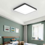 Picture of 36W LED Ceiling Light Square 300×300mm, Cool White 6500K Flush Mount Panel Light, Ultra Slim Black Frame for Kitchen, Office, Hallway, Bedroom – 100V–265V