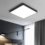 Picture of 36W LED Ceiling Light Square 300×300mm, Cool White 6500K Flush Mount Panel Light, Ultra Slim Black Frame for Kitchen, Office, Hallway, Bedroom – 100V–265V