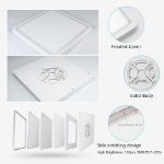 Picture of 12-Inch Square LED Ceiling Light Panel - 24W Ultra-Thin Flush Mount Fixture, 4000K Natural White - 3200LM Bright Lighting for Kitchen, Bathroom, Bedroom 