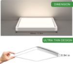 Picture of 12-Inch Square LED Ceiling Light Panel - 24W Ultra-Thin Flush Mount Fixture, 4000K Natural White - 3200LM Bright Lighting for Kitchen, Bathroom, Bedroom 