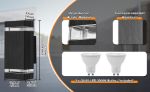 Picture of LED Square Up and Down Wall Light – IP44 Waterproof, Modern Outdoor Wall Lamp with Double , Wall Mounted