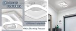 Picture of Modern Ceiling Light 22W LED Dimmable 6000K,  Square LED Ceiling Lights (White) 