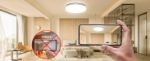 Picture of Modern LED Kitchen Ceiling Light - 18W 1850lm Round Flush Dome Fixture, Daylight White 6000K, Equivalent to 120W