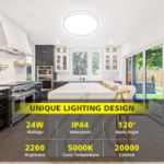 Picture of 24W LED Ceiling Light,5000K Daylight White 2200LM,150W Equivalent,Ø 28.5cm Modern LED Ceiling Lamp 
