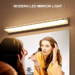 Picture of LED Mirror Front Light – 9W Bathroom Over Mirror Light, IP44 Waterproof Vanity Lamp, 4000K Neutral White, Stainless Steel & Acrylic Wall Sconce for Makeup & Grooming