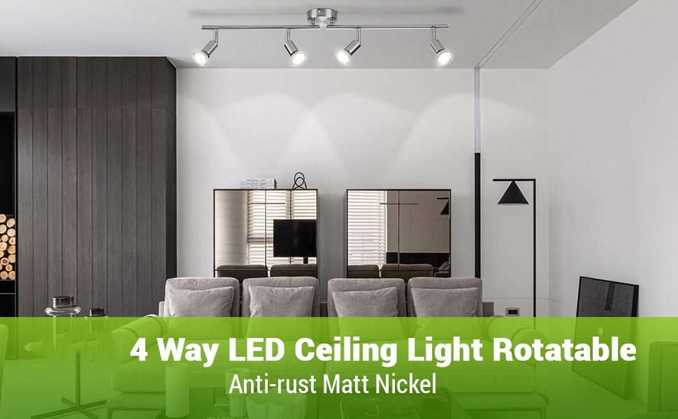 LED Ceiling Light Rotatable | 4 Way Ceiling Spotlight