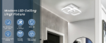 Picture of Modern Ceiling Light 22W LED 6000K,  Square LED Ceiling Lights (White)  for Bedroom, Living Room, Kitchen, Hallway, Office & Dining Room