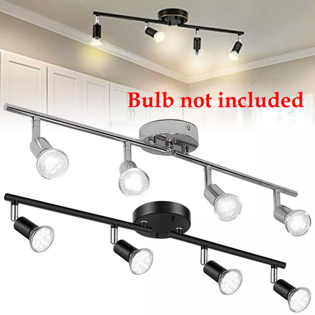 Picture of LED Ceiling light Fixture, 4 Way LED Ceiling Spotlight Fittings, Black Ceiling Light Rotatable Flexible Ceiling Light for Living Room, Bedroom