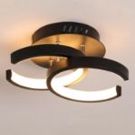 Picture of Modern 2-Light LED Ceiling Light Fixture, 22W Flush Mount Metal Lamp for Living Room, Bedroom, Office, Hallway – Cool White